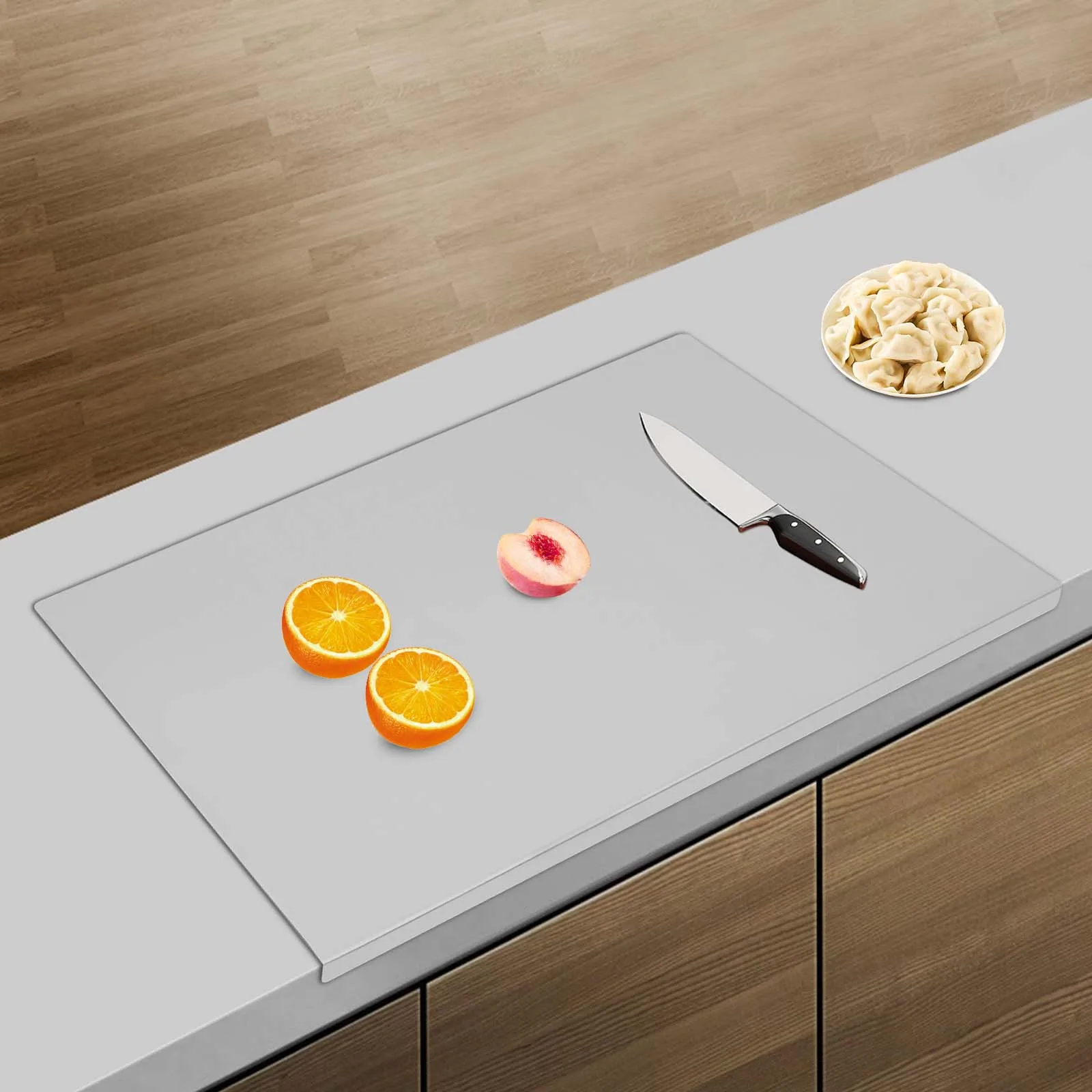 23.6*19.6" Stainless Steel Cutting Board, L-Shaped Anti-Slip Kitchen Chopping Board For Vegetable Dough Kneading
23.6*19.6" Stainless Steel Cutting Board, L-Shaped Anti-Slip Kitchen Chopping Board For Vegetable Dough Kneading