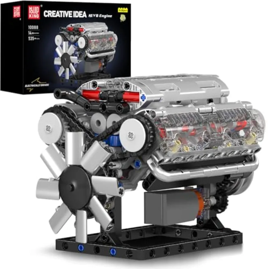 V8 Engine Building Blocks Sets, MOC Scale Model Kit with Battery and Motor, Collectible Set for Adults, Construction Toys Gifts
V8 Engine Building Blocks Sets, MOC Scale Model Kit with Battery and Motor, Collectible Set for Adults, Construction Toys Gifts