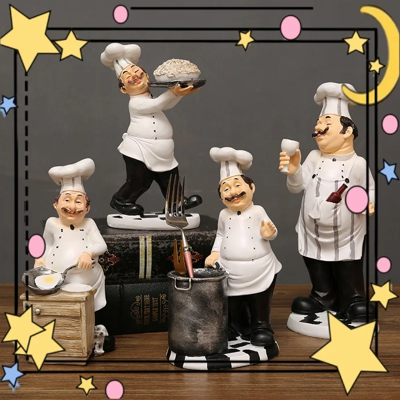 American Retro Resin Chef Functional Ornaments For Home Restaurant Cafe Kitchen Fashionable Desktop Decorations Action Figures
American Retro Resin Chef Functional Ornaments For Home Restaurant Cafe Kitchen Fashionable Desktop Decorations Action Figures