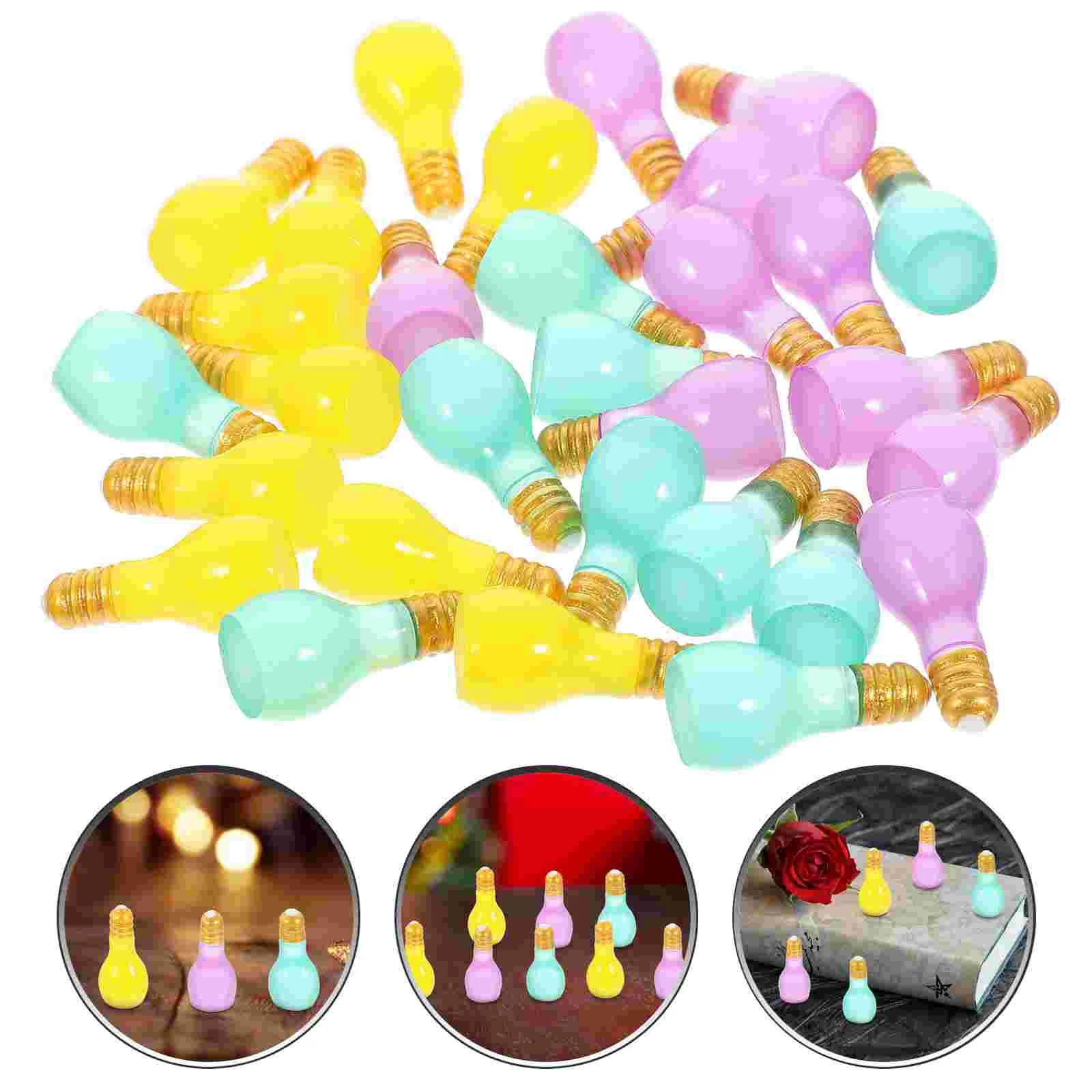 30 Pcs Fluorescent Mini Resin Bulb Charm Colorful 3D Light Crafts Accessories Hairpins Cell Phone Decor Scrapbooks
30 Pcs Fluorescent Mini Resin Bulb Charm Colorful 3D Light Crafts Accessories Hairpins Cell Phone Decor Scrapbooks