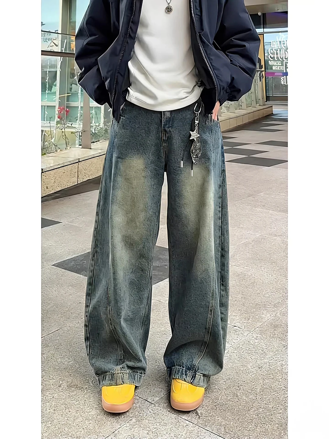 American Retro Men's Wide Leg Jeans Loose Fit Bootcut Long Trousers Cleanfit Straight Knife Waed Blue Denim Pants
American Retro Men's Wide Leg Jeans Loose Fit Bootcut Long Trousers Cleanfit Straight Knife Waed Blue Denim Pants