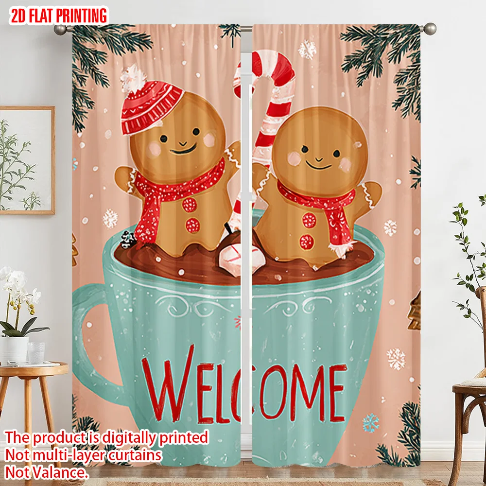 2pc,2D plane printing Curtain Popular Hot Cocoa_ Snowflakes & Candy Canes Versatile Polyester Fabric (without rod) All Seasons
2pc,2D plane printing Curtain Popular Hot Cocoa_ Snowflakes & Candy Canes Versatile Polyester Fabric (without rod) All Seasons