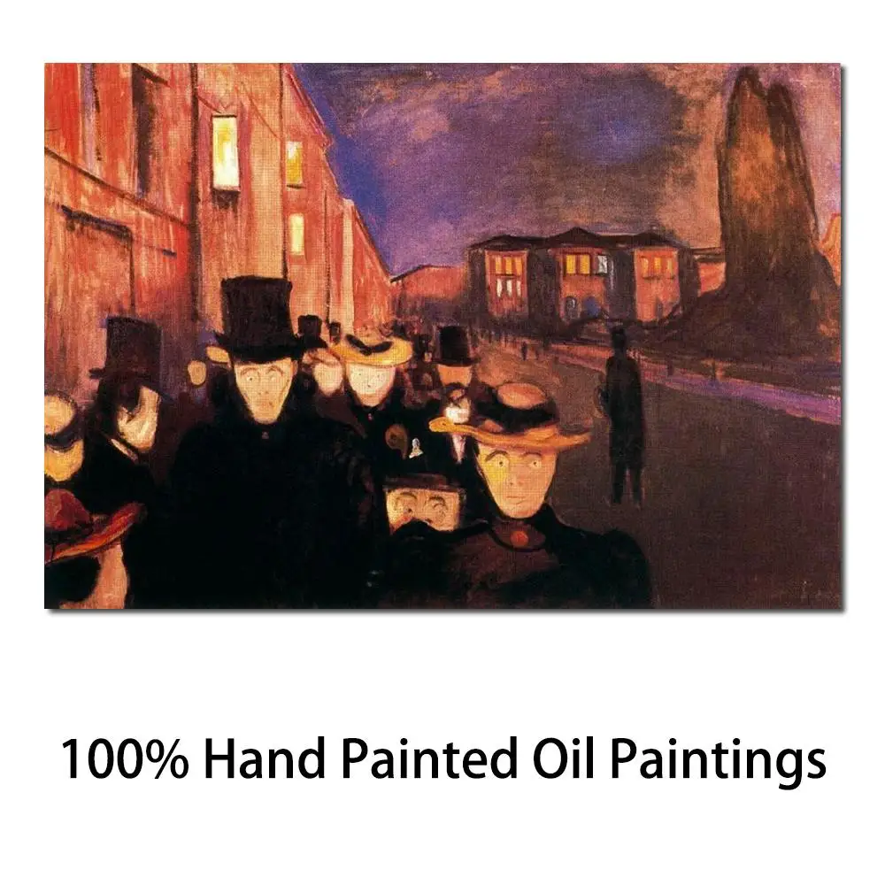Modern Paintings Evening on Karl Johan Street Edvard Munch High Quality Handpainted
Modern Paintings Evening on Karl Johan Street Edvard Munch High Quality Handpainted