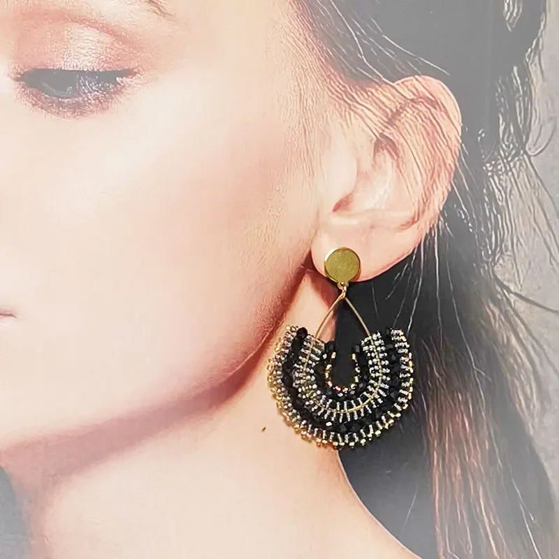 2025 Handmade Bead Earring Ellipse Originality Crystal Hollow out Hand knitting Bohemia Beaded earrings for Women
2025 Handmade Bead Earring Ellipse Originality Crystal Hollow out Hand knitting Bohemia Beaded earrings for Women