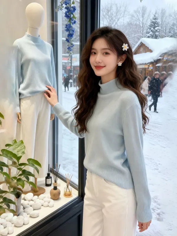 Slimming Effect Korean Sle f High Collar Knitted Sweater Beautiful Unique Winter Faion Top Ci Walk Country Tour
Slimming Effect Korean Sle f High Collar Knitted Sweater Beautiful Unique Winter Faion Top Ci Walk Country Tour