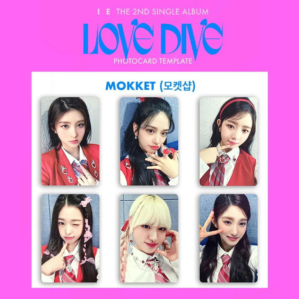 6pcs KPOP Love Dive MOKKET Photocards Double-Sided LOMO Cards WonYoung LEESEO LIZ Paper Cards Fans Collections Gifts
6pcs KPOP Love Dive MOKKET Photocards Double-Sided LOMO Cards WonYoung LEESEO LIZ Paper Cards Fans Collections Gifts