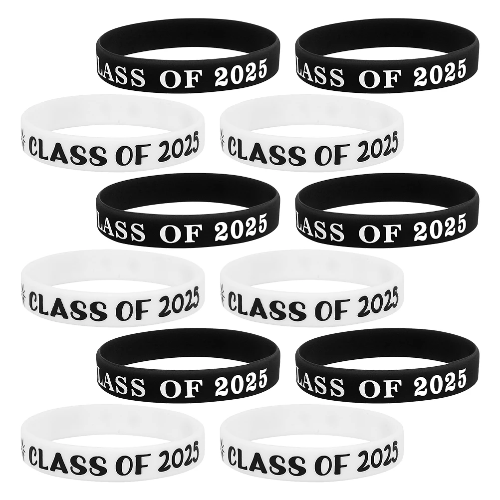 12pcs Graduation Silicone Bracelets Class of 2025 Stretch Bands Party Supplies Comfortable Wear Keepsake Gifts
12pcs Graduation Silicone Bracelets Class of 2025 Stretch Bands Party Supplies Comfortable Wear Keepsake Gifts