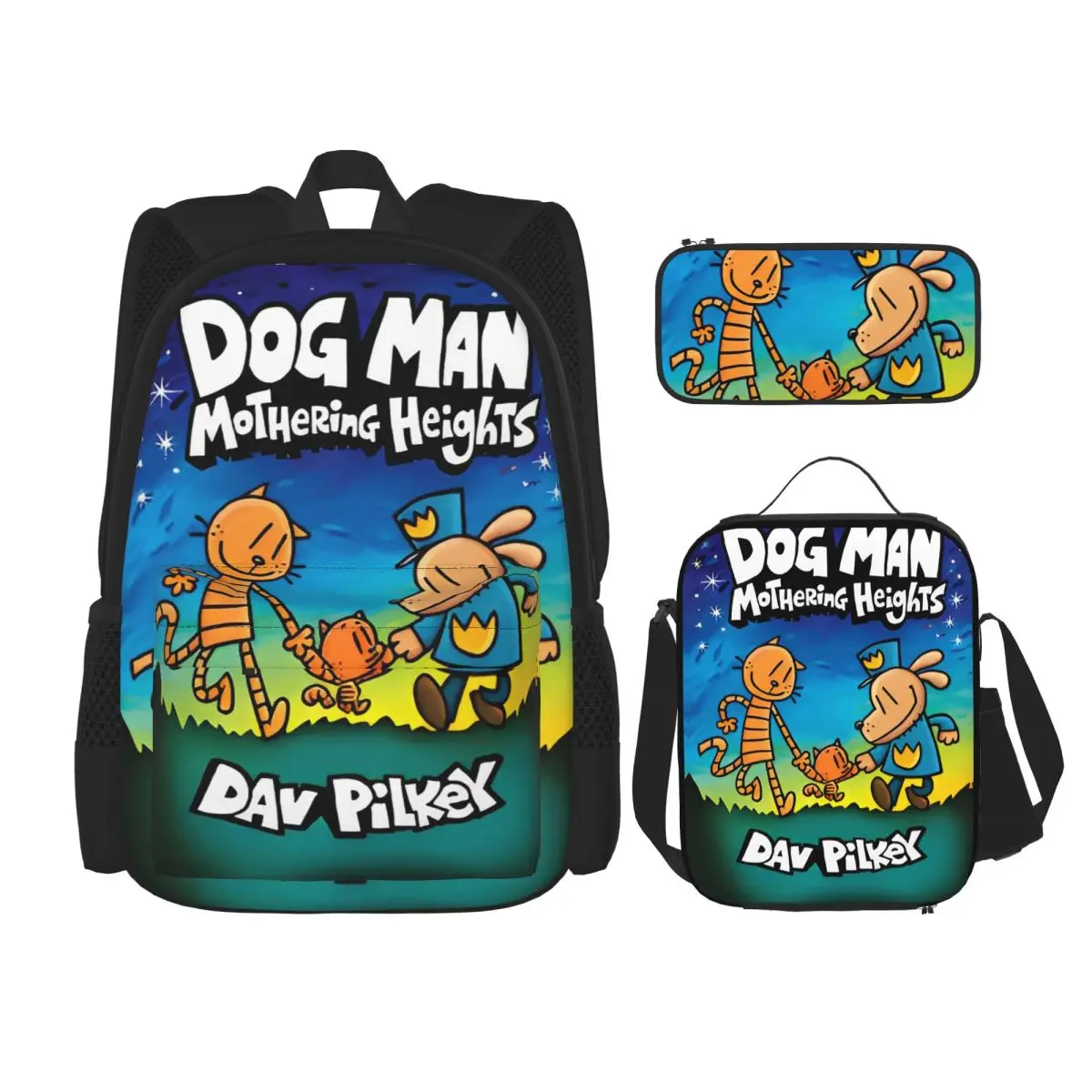 3pecs/set Cartoon Dog Man Backpack for Student Anime Petey Cat High School Daypack Lunch bag Pencil Case
3pecs/set Cartoon Dog Man Backpack for Student Anime Petey Cat High School Daypack Lunch bag Pencil Case