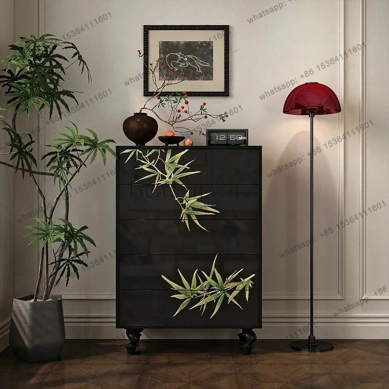 LXChinese hand-painted solid wood chest of drawers, living room against the wall, lacquer painting, storage decorative cabinetS
LXChinese hand-painted solid wood chest of drawers, living room against the wall, lacquer painting, storage decorative cabinetS