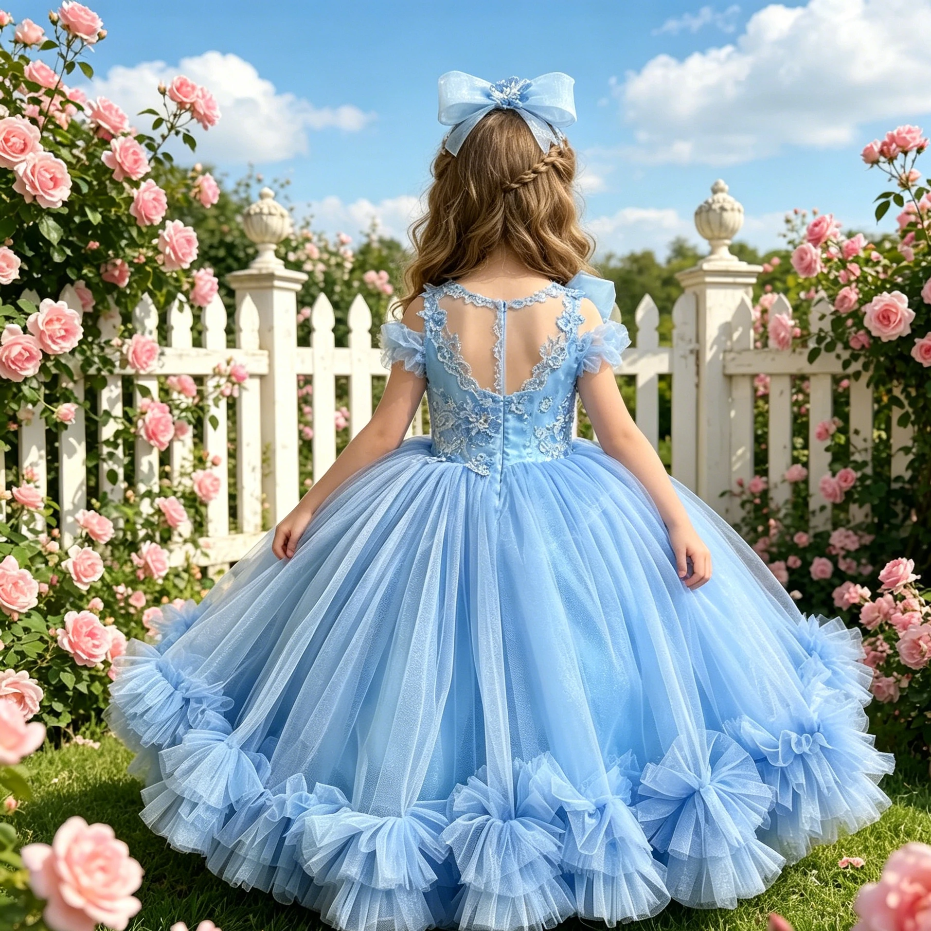 Customized Flower Girl Dress For Wedding Appliques Bow Sleeveless High Waist Floor Length Kids Birthday First Communion Gown
Customized Flower Girl Dress For Wedding Appliques Bow Sleeveless High Waist Floor Length Kids Birthday First Communion Gown