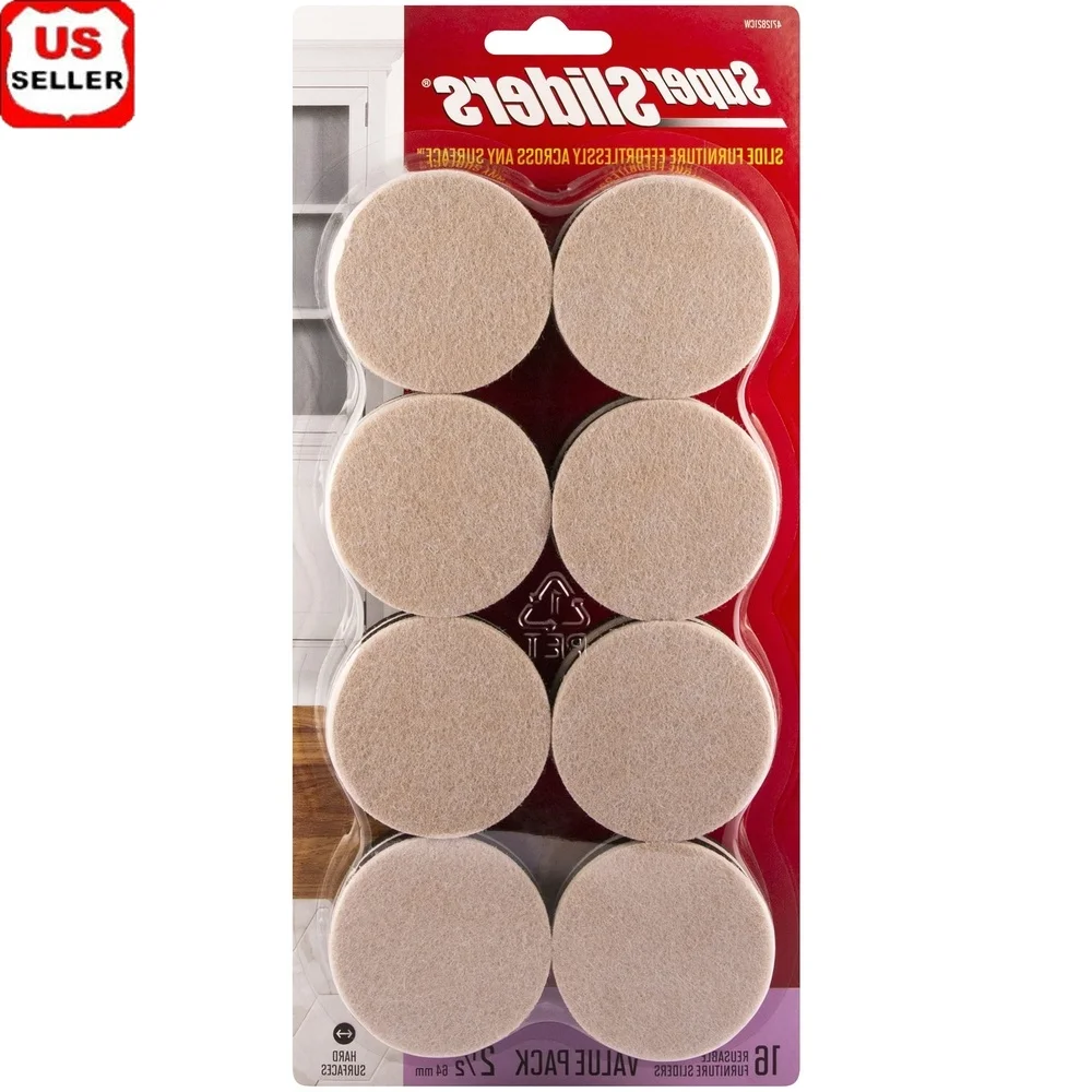Durable Round Felt Sliders Moving Furniture 2.5 Inch Reusable Pads Floor Protection 16 Pack
Durable Round Felt Sliders Moving Furniture 2.5 Inch Reusable Pads Floor Protection 16 Pack