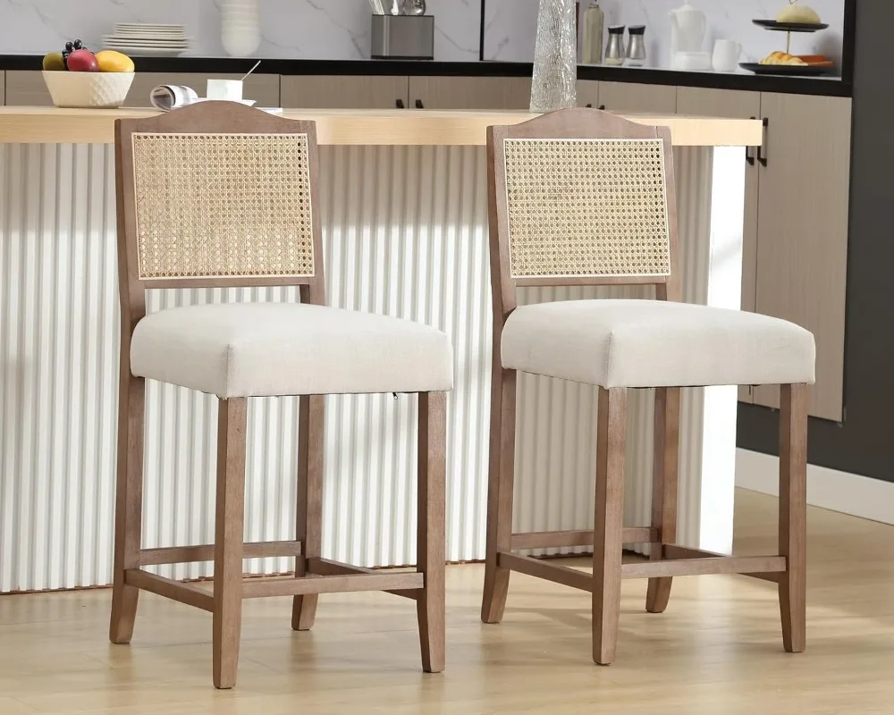 Counter Height Bar Stools Set of 2 Rattan Farmhouse Barstools Mid Century Modern Bar Chairs Upholstered Kitchen Stools wi
Counter Height Bar Stools Set of 2 Rattan Farmhouse Barstools Mid Century Modern Bar Chairs Upholstered Kitchen Stools wi