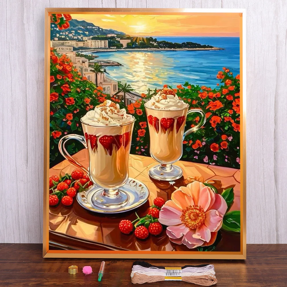 Landscape Seaside Town Printed 11CT Cross Stitch Kit Embroidery Hobby Painting Knitting Handmade Promotions Mulina Room Decor
Landscape Seaside Town Printed 11CT Cross Stitch Kit Embroidery Hobby Painting Knitting Handmade Promotions Mulina Room Decor