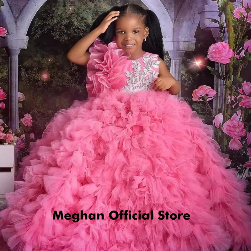 Customized Rose Pink Flower Girl Dresses Tulle Puffy White Embroidery Sleeveless For Wedding Birthday Prom Holy Communion Gowns
Customized Rose Pink Flower Girl Dresses Tulle Puffy White Embroidery Sleeveless For Wedding Birthday Prom Holy Communion Gowns