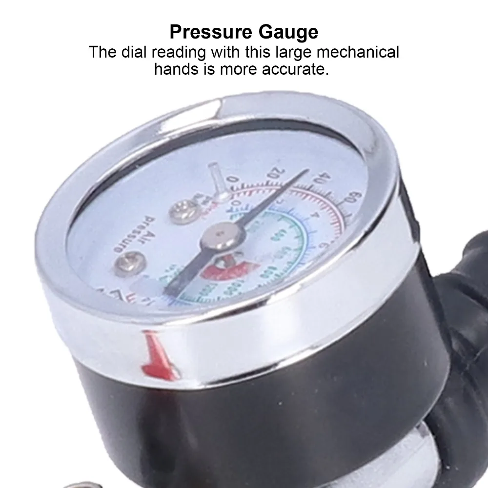 High Accuracy Pressure Gauge Tire Inflator Plastic and Alloy Construction Quick Connector Tire Inflator with Gauge
High Accuracy Pressure Gauge Tire Inflator Plastic and Alloy Construction Quick Connector Tire Inflator with Gauge