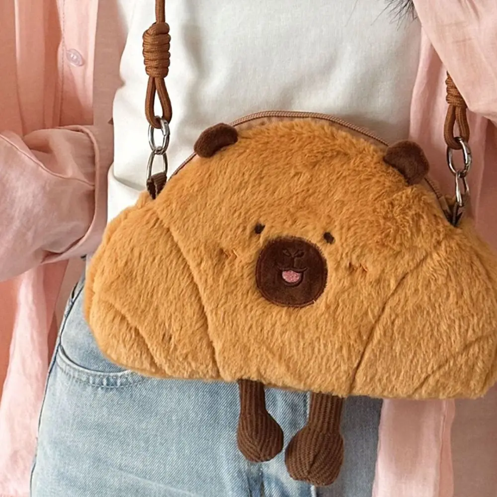 Cute Capybara Crossbody Bag Large Capacity Soft Handbag Cartoon Plush Shoulder Bag for Women Girls
Cute Capybara Crossbody Bag Large Capacity Soft Handbag Cartoon Plush Shoulder Bag for Women Girls