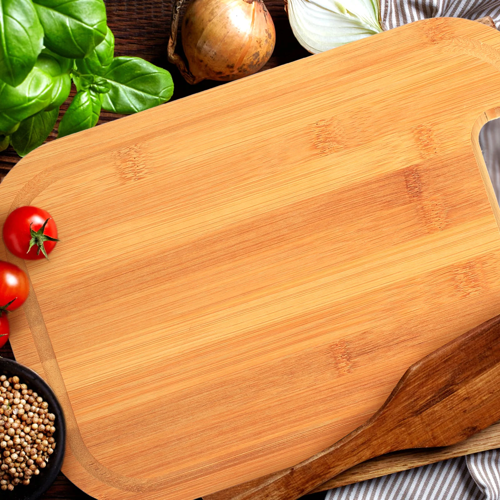 Premium Bamboo Cutting Board Heavy Duty Meat Chopping Board Household Double Sided Hanging Design Food Safe Easy Storage
Premium Bamboo Cutting Board Heavy Duty Meat Chopping Board Household Double Sided Hanging Design Food Safe Easy Storage