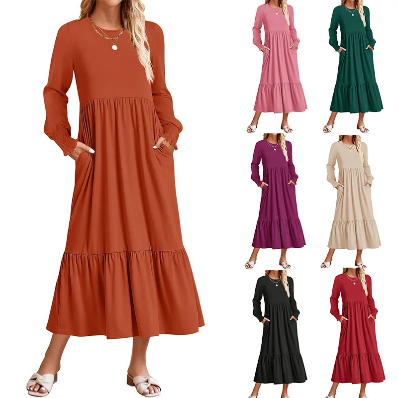 New Autumn and Winter Style Long Sleeved Pleated Layered Fashionable Casual Ruffled Hem Fashion Simple Dress for Girls
New Autumn and Winter Style Long Sleeved Pleated Layered Fashionable Casual Ruffled Hem Fashion Simple Dress for Girls