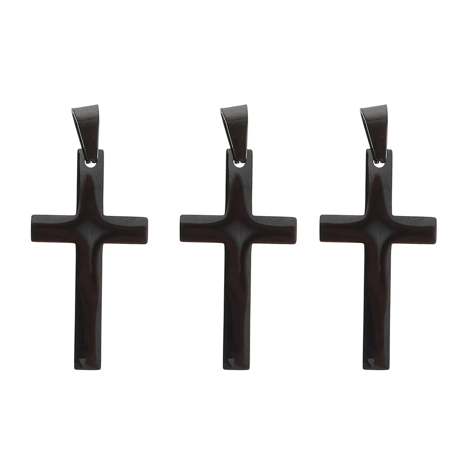 3 Pcs Catholic Silver Cross Pendants for Necklace Making Black Stainless Steel Charm
3 Pcs Catholic Silver Cross Pendants for Necklace Making Black Stainless Steel Charm