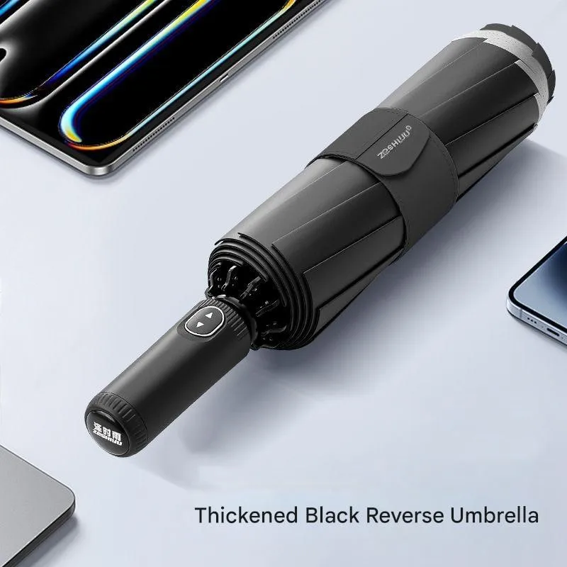 Fully Automatic Reverse Umbrella Black Vinyl Sun Protection UV Protection Enlarged Thickened Reinforced Sunny Rainy Umbrella
Fully Automatic Reverse Umbrella Black Vinyl Sun Protection UV Protection Enlarged Thickened Reinforced Sunny Rainy Umbrella