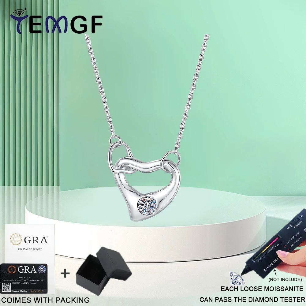 TEMGF Серебряное ожерелье 925 пробы, 4 мм, инкрустация муассанитом, полый кулон в форме сердца для женщин и девочек, простые романтические ювелирные изделия с GRA
TEMGF Серебряное ожерелье 925 пробы, 4 мм, инкрустация муассанитом, полый кулон в форме сердца для женщин и девочек, простые романтические ювелирные изделия с GRA