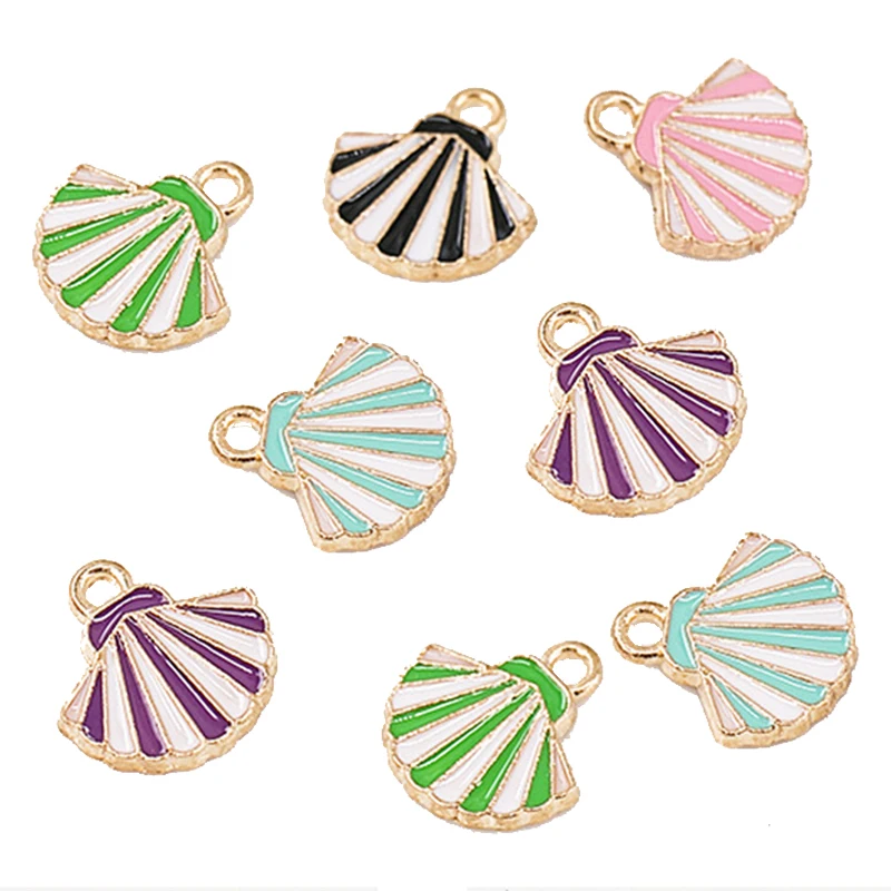 20Pcs/Lot Enamel Shell Alloy Charm Pendants For Women Earring Jewelry Making Fit Bracelet Necklace DIY Jewelry Findings 13*13MM
20Pcs/Lot Enamel Shell Alloy Charm Pendants For Women Earring Jewelry Making Fit Bracelet Necklace DIY Jewelry Findings 13*13MM