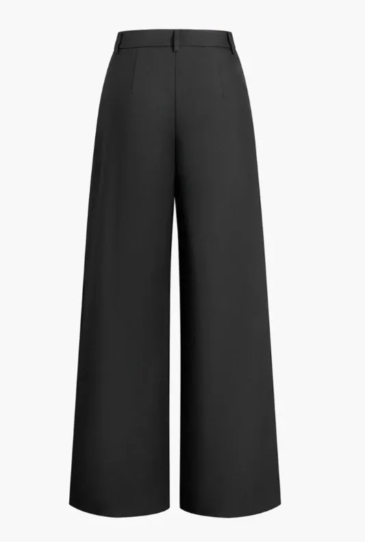 White commuter style suit pants women's fashion versatile high-waisted casual pants loose and simple floor-mopping trousers
White commuter style suit pants women's fashion versatile high-waisted casual pants loose and simple floor-mopping trousers
