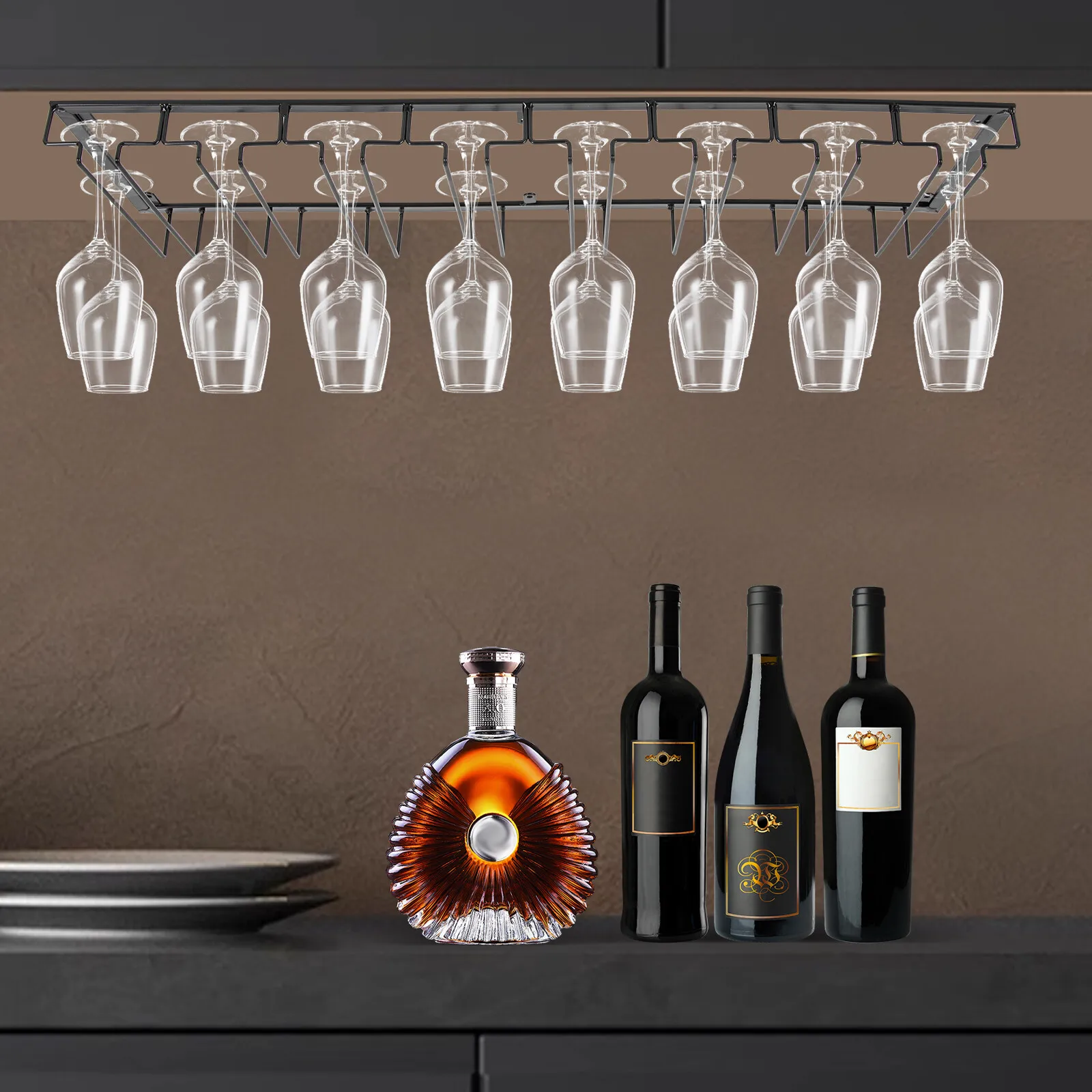Hanging Wine Glass Rack Under Cabinet Wall Mounted Wine Glasses Holder For Bars
Hanging Wine Glass Rack Under Cabinet Wall Mounted Wine Glasses Holder For Bars