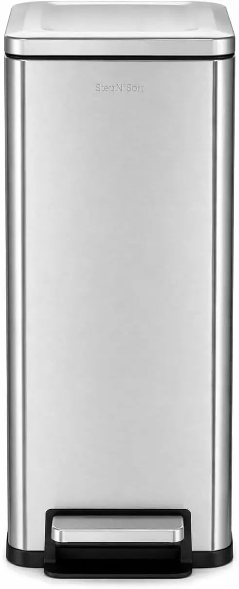 Slim Dual Recycling Bin 43L (2 x 21.5L) - Soft Close Kitchen Trash Can - Space Saving Stainless Steel - Removable Buckets
Slim Dual Recycling Bin 43L (2 x 21.5L) - Soft Close Kitchen Trash Can - Space Saving Stainless Steel - Removable Buckets