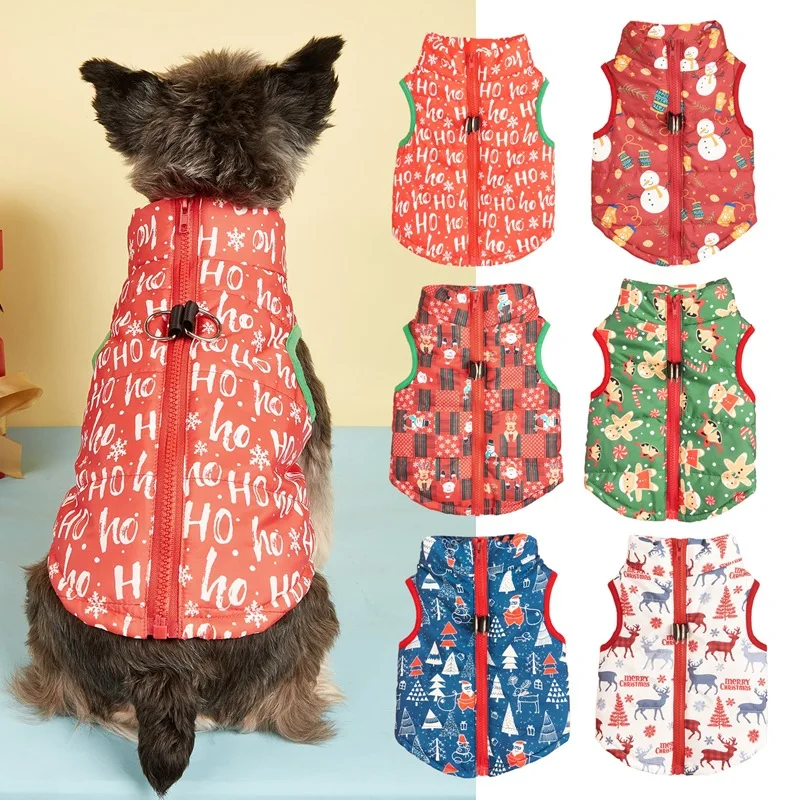 Christmas Waterproof Dog Padded Jacket Warm Thick Dog Clothes with Leash Ring on the Back Outdoor Puppy Vest Coat for Small Dogs
Christmas Waterproof Dog Padded Jacket Warm Thick Dog Clothes with Leash Ring on the Back Outdoor Puppy Vest Coat for Small Dogs