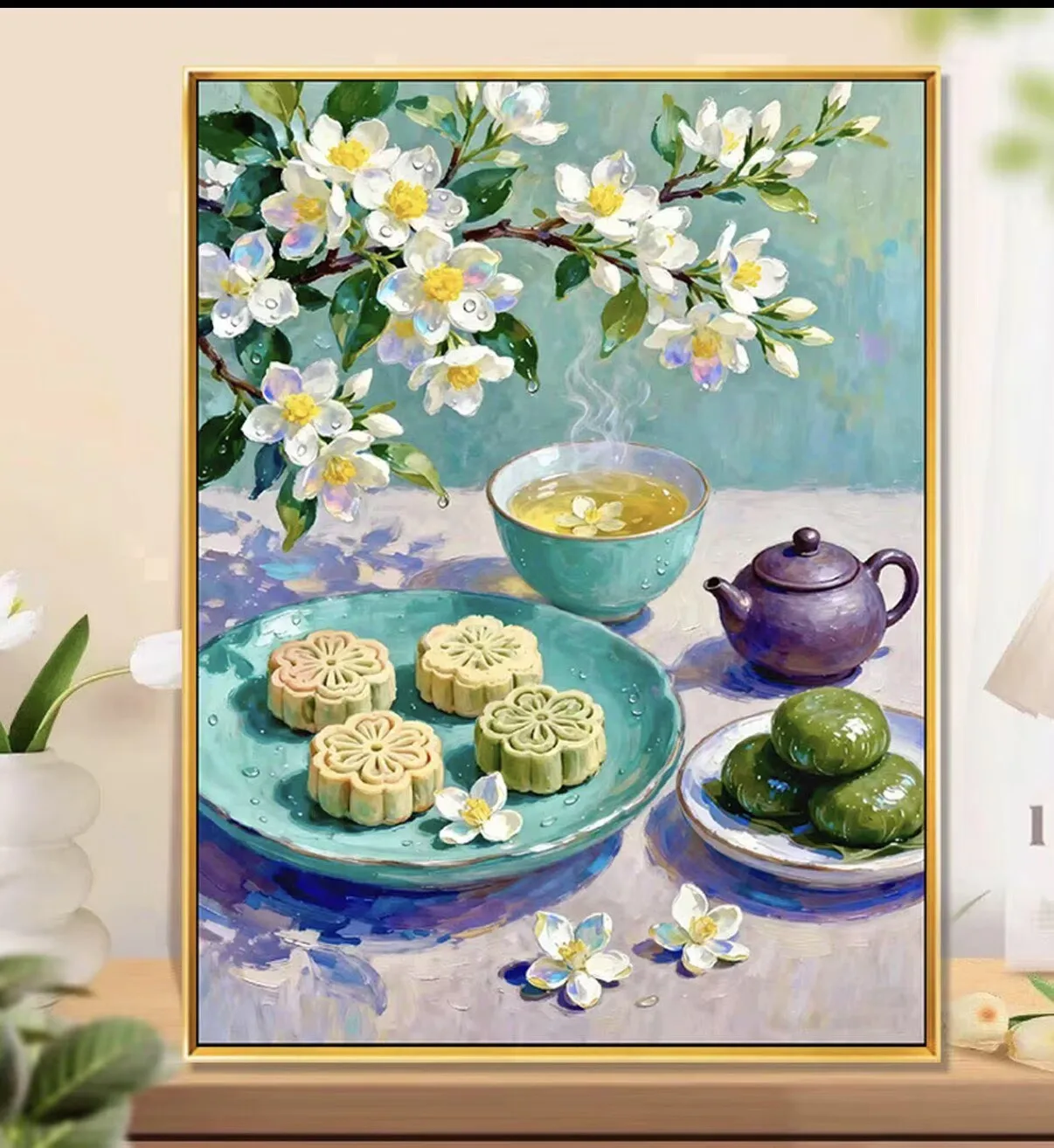 9CT 14ct Afternoon Tea Printed Kit Cross Stitch Embroidery DIY Needlework Home Crafts With Needles Threads 94 Colors
9CT 14ct Afternoon Tea Printed Kit Cross Stitch Embroidery DIY Needlework Home Crafts With Needles Threads 94 Colors