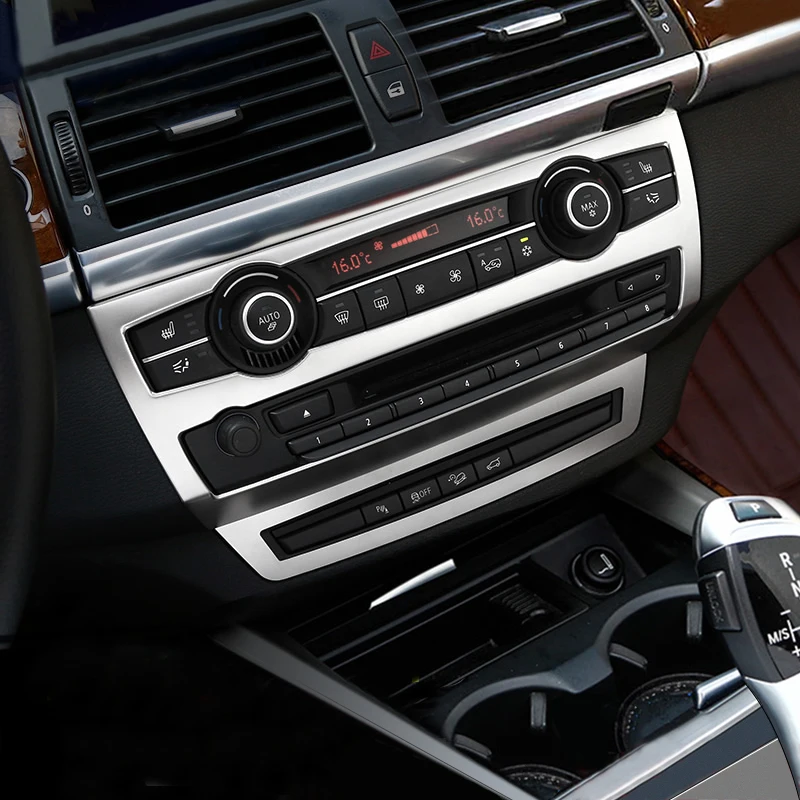 Стайлинг автомобиля, центральная консоль, кондиционер, CD, панель управления, декоративная наклейка, отделка для BMW X5 X6 E70 E71, аксессуары для интерьера 
Стайлинг автомобиля, центральная консоль, кондиционер, CD, панель управления, декоративная наклейка, отделка для BMW X5 X6 E70 E71, аксессуары для интерьера