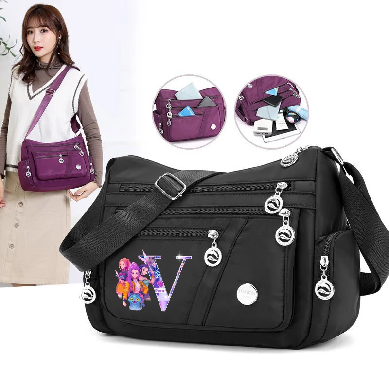 Сумка через плечо Kpop Demon Hunters с буквами от A до Z, модная сумка на молнии, сумка-кроссбоди в стиле Харадзюку, студенческие принадлежности, уличная сумка, подарок на день рождения
Сумка через плечо Kpop Demon Hunters с буквами от A до Z, модная сумка на молнии, сумка-кроссбоди в стиле Харадзюку, студенческие принадлежности, уличная сумка, подарок на день рождения