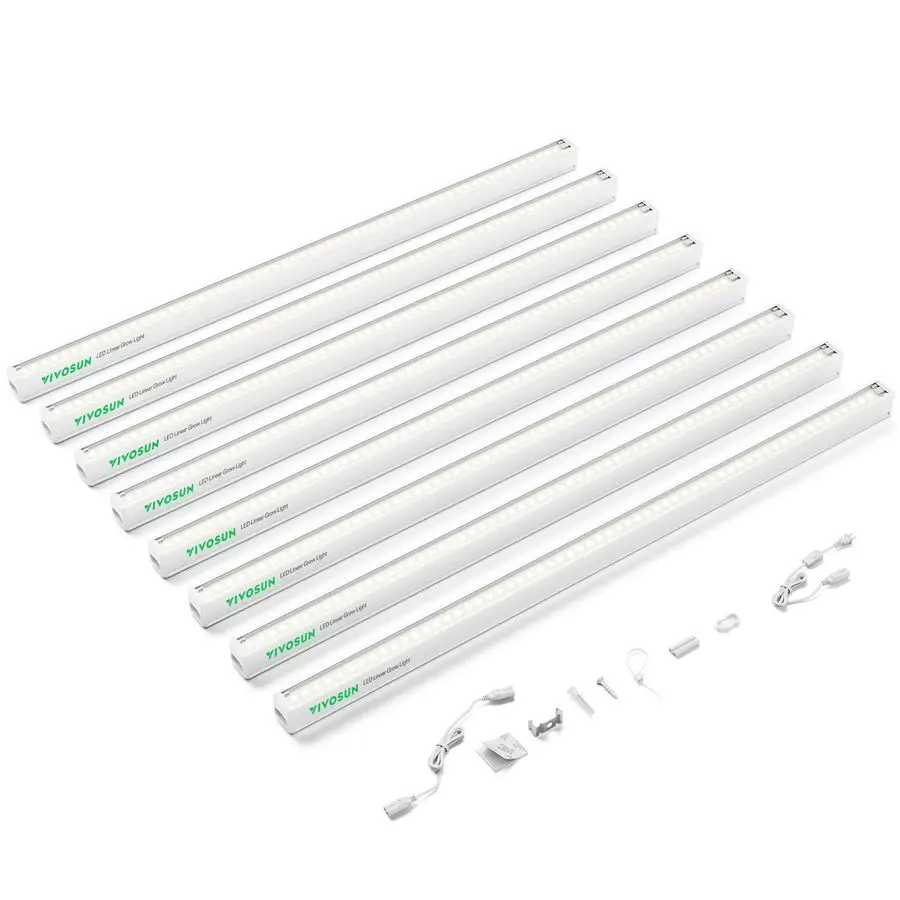 Светодиодные фитолампы для растений в помещении, полный спектр, 2 фута, 120 Вт (8 x 15 Вт), светодиодная лента T5 для проращивания семян, теплиц
Светодиодные фитолампы для растений в помещении, полный спектр, 2 фута, 120 Вт (8 x 15 Вт), светодиодная лента T5 для проращивания семян, теплиц