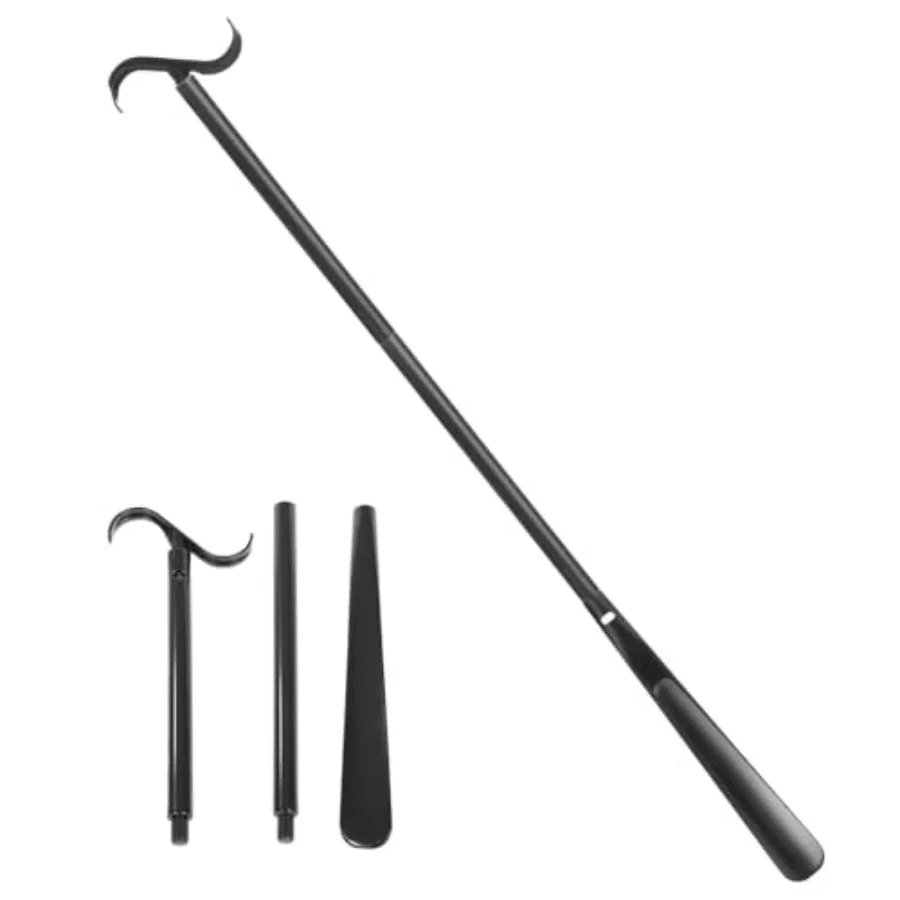 Fanwer Long Handle Shoe Horn for Seniors -33.5" Long Dressing Stick, Shoe Helper with Sock Remover Tool, Adjustable, Stable and
Fanwer Long Handle Shoe Horn for Seniors -33.5" Long Dressing Stick, Shoe Helper with Sock Remover Tool, Adjustable, Stable and