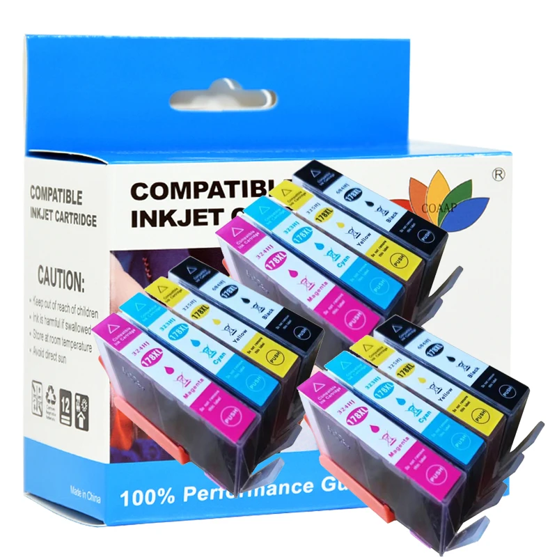 Compatible 178 hp178 Ink Cartridge For HP B109 B110 B210 C309 C310 C410 D5463 D5460 D5468 & 5510 5515 6510 Printers (HP178 XL)
Compatible 178 hp178 Ink Cartridge For HP B109 B110 B210 C309 C310 C410 D5463 D5460 D5468 & 5510 5515 6510 Printers (HP178 XL)