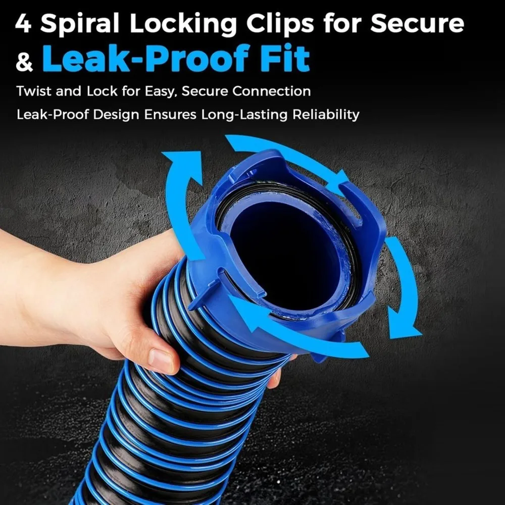 Home Tool 10 FT RV Sewer Hose, Sewer Hose for RV , Heavy-Duty Sewer Hose Kit with Leak-Proof Swivel Fittings
Home Tool 10 FT RV Sewer Hose, Sewer Hose for RV , Heavy-Duty Sewer Hose Kit with Leak-Proof Swivel Fittings