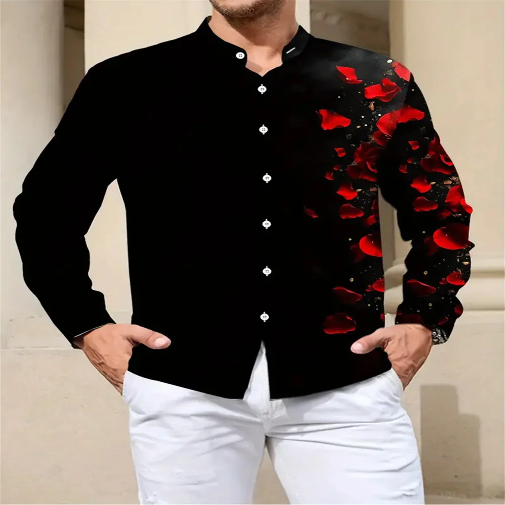 Men's long-sleeve Christmas shirt, artistic style casual long-sleeve shirt, comfortable and breathable high-end fabric, high col
Men's long-sleeve Christmas shirt, artistic style casual long-sleeve shirt, comfortable and breathable high-end fabric, high col