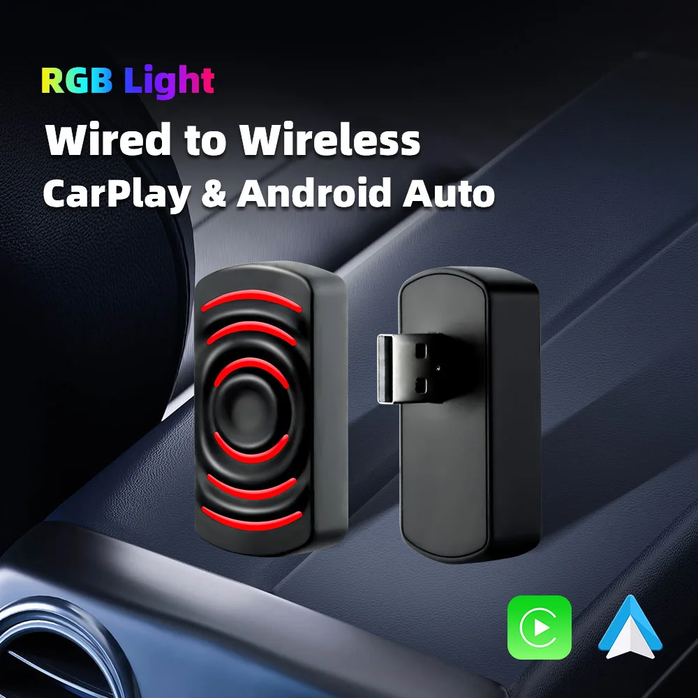 Car AiBOX RGB Colorful Wireless Carplay and Android Auto Mini Smart Box Bluetooth WiFi Auto Connect For Wired Apple Carplay Cars
Car AiBOX RGB Colorful Wireless Carplay and Android Auto Mini Smart Box Bluetooth WiFi Auto Connect For Wired Apple Carplay Cars