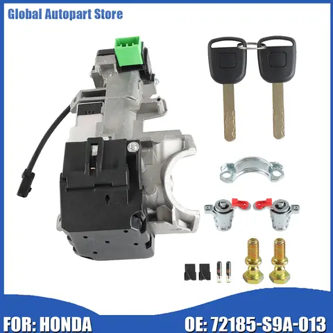Lgnition Lock Cylinder Switch Door Lock Set with Key 72185-S9A-013 72145-S73-003 72146-S73-003 For HONDA CR-V 2002-2006 ELEMENT