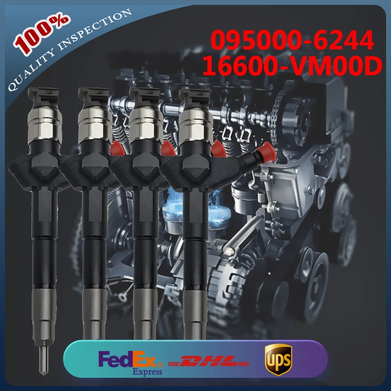4PCSCommon Rail Injector 095000-6240 095000-6244 16600-VM00A 16600-MB400 for Nissan Navara D22 D40 Cabstar YD25 YD25 DDTi Engine
4PCSCommon Rail Injector 095000-6240 095000-6244 16600-VM00A 16600-MB400 for Nissan Navara D22 D40 Cabstar YD25 YD25 DDTi Engine