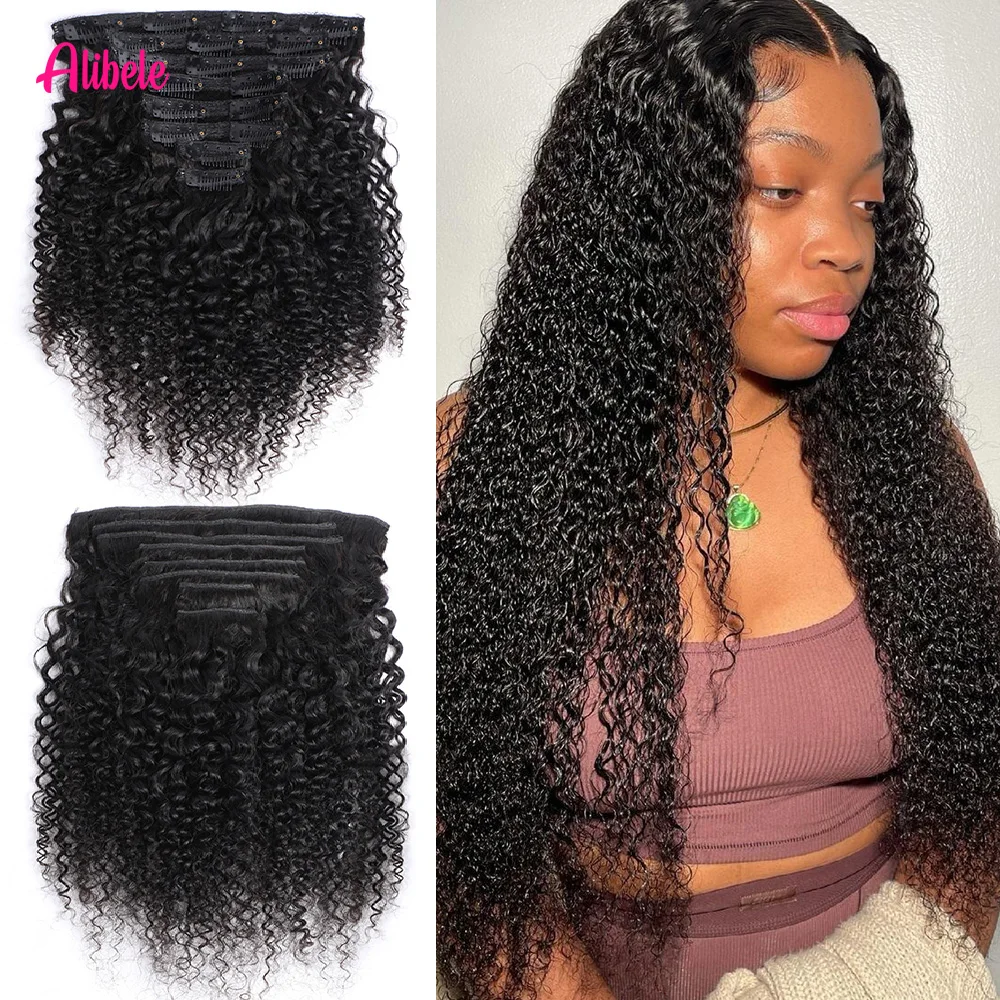 Alibele Brazilian Human Hair Clip In Hair Extensions Wholesale For Women Full Head Kinky Curly Clip Ins Human Hair Natural Black
Alibele Brazilian Human Hair Clip In Hair Extensions Wholesale For Women Full Head Kinky Curly Clip Ins Human Hair Natural Black