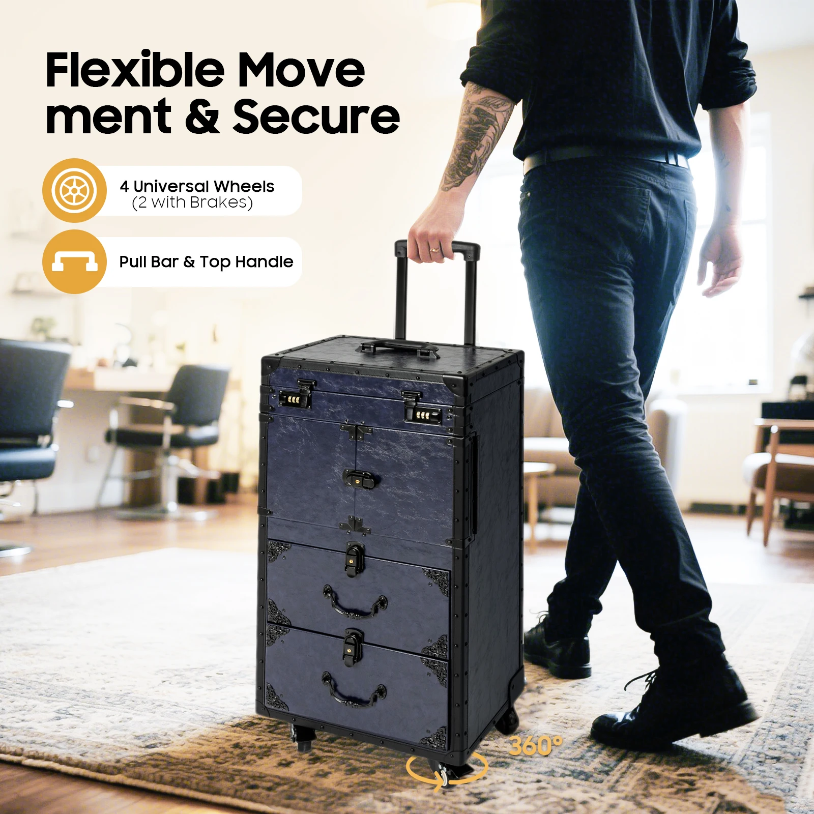 НОВЫЙ Косметический чемодан на колесиках, прочный вместительный кейс для косметики, передвижной кейс для макияжа с 4 универсальными колесами и ключами
НОВЫЙ Косметический чемодан на колесиках, прочный вместительный кейс для косметики, передвижной кейс для макияжа с 4 универсальными колесами и ключами