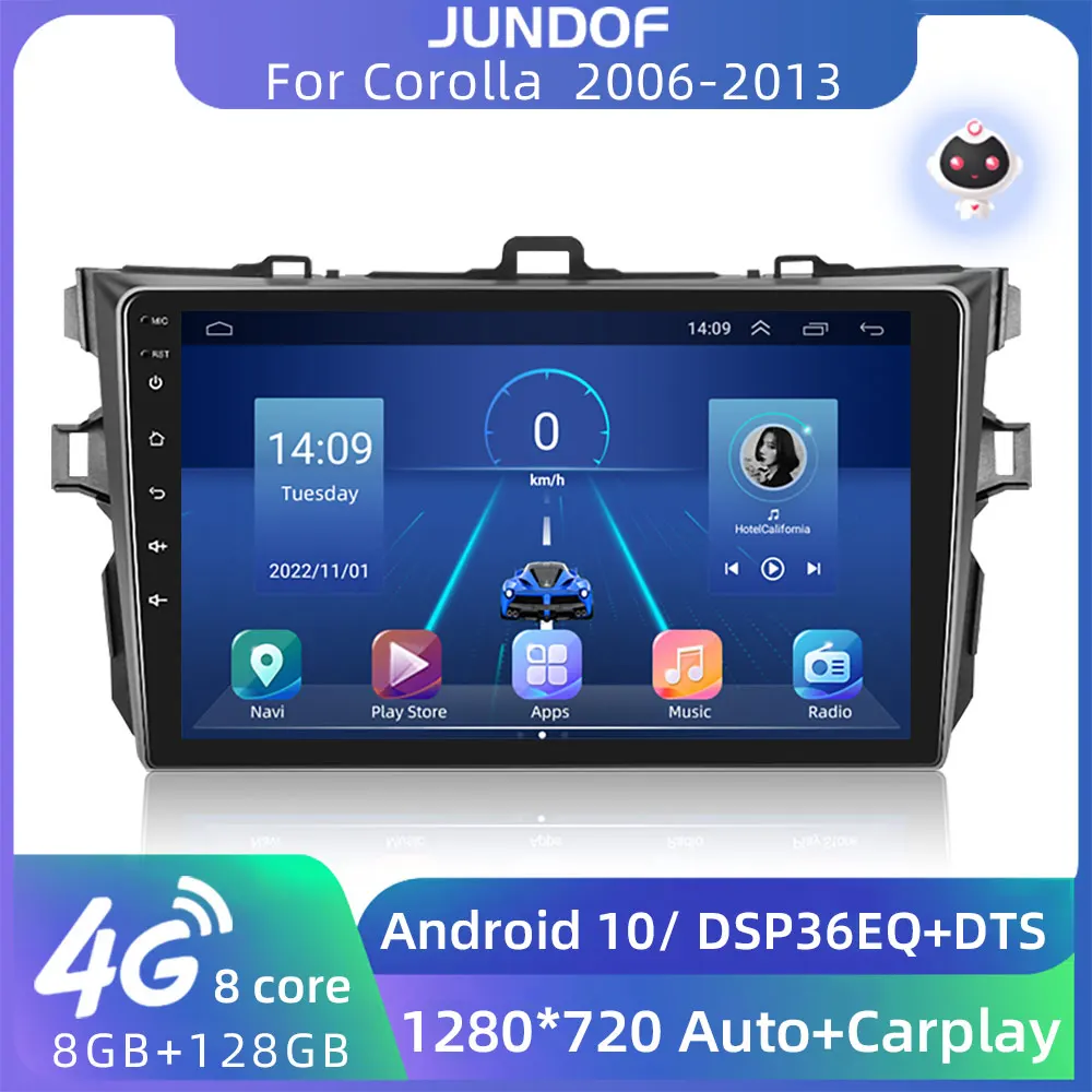 JUNDOF 9" Android Carplay 2 Din Car Stereo Radio for Toyota Corolla 2006-2013 Multimedia Video Player 4G 2din GPS DVD Autoradio
JUNDOF 9" Android Carplay 2 Din Car Stereo Radio for Toyota Corolla 2006-2013 Multimedia Video Player 4G 2din GPS DVD Autoradio