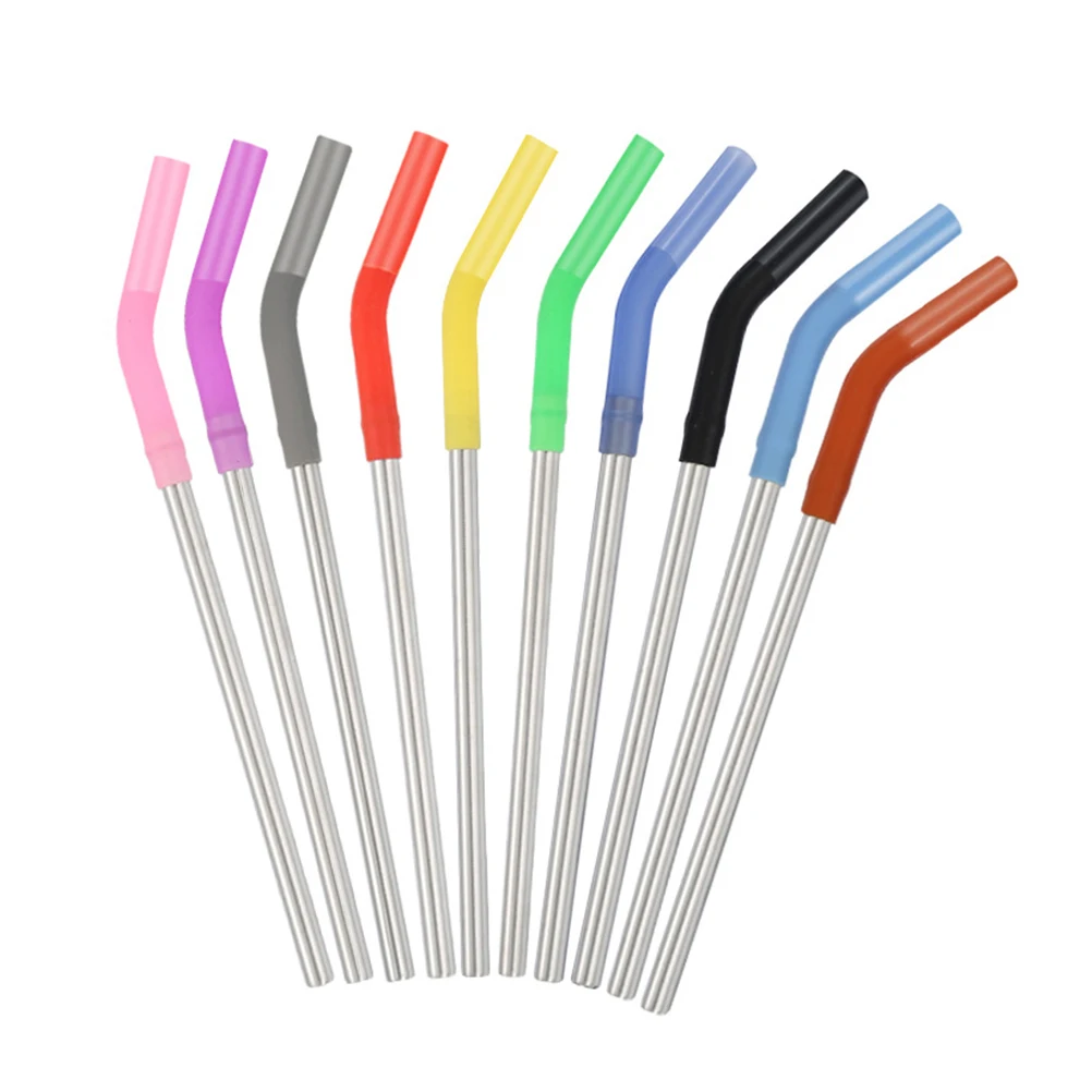 10 Pcs Stainless Steel Straw Short Reusable Straws Drinking Silicone Suction Nozzle Curved Anti-scald
10 Pcs Stainless Steel Straw Short Reusable Straws Drinking Silicone Suction Nozzle Curved Anti-scald