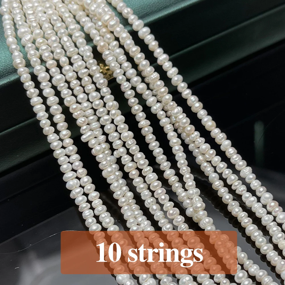 10 Strings Natural Freshwater Small Pearl Beads 3-4mm Pearl Loose Spacer Beaded for Making DIY Jewerly Necklace Bracelet 18CM
10 Strings Natural Freshwater Small Pearl Beads 3-4mm Pearl Loose Spacer Beaded for Making DIY Jewerly Necklace Bracelet 18CM