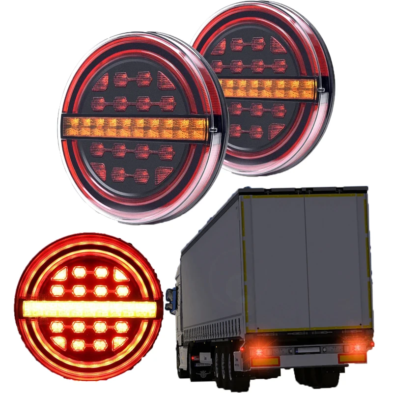 MICTUNING 2Pcs Circular Flowing Truck Tail LED Lights Rear Brake Light DRL Flow Turn Signal Light For Cars Boats SUVs And More
MICTUNING 2Pcs Circular Flowing Truck Tail LED Lights Rear Brake Light DRL Flow Turn Signal Light For Cars Boats SUVs And More