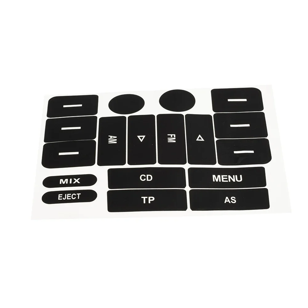 Matte Black Radio Button Repair Sticker For Golf MK5 For Passat Radio The Symbols And Letters Are Cut To Allow The Symbols And L
Matte Black Radio Button Repair Sticker For Golf MK5 For Passat Radio The Symbols And Letters Are Cut To Allow The Symbols And L
