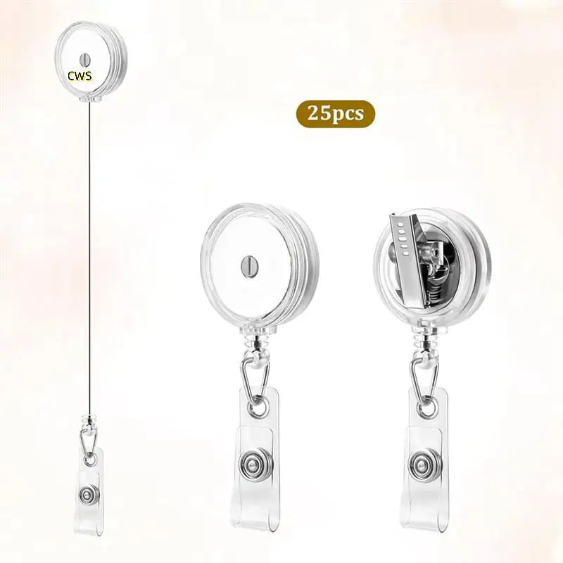 25Pcs Retractable Badge Reels Badge Reel Clips Badge Holders With Swivel Alligator Clip Retractable ID Name Card Holders
25Pcs Retractable Badge Reels Badge Reel Clips Badge Holders With Swivel Alligator Clip Retractable ID Name Card Holders