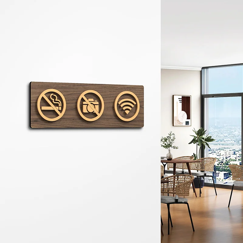 Warm Reminder Sign WIFI No Smoking Logo No Trespassing Video Surveillance Warning Plaque Public Shope Signage Warning Sign 9.5cm
Warm Reminder Sign WIFI No Smoking Logo No Trespassing Video Surveillance Warning Plaque Public Shope Signage Warning Sign 9.5cm